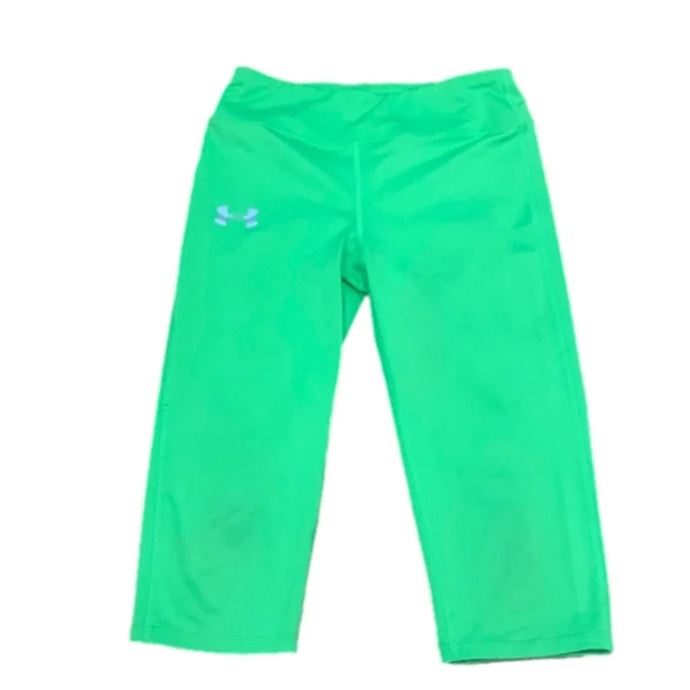Under Armour Fitted capris lime green youth medium